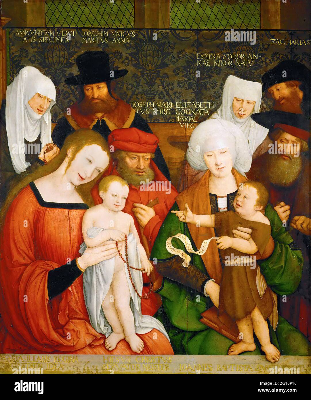 Bernhard Strigel - die Heilige Sippe Stockfoto