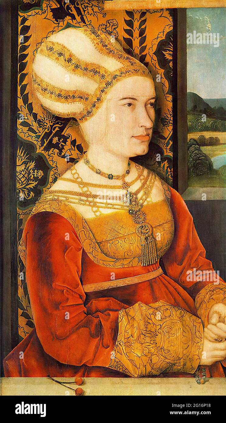 Bernhard Strigel - Portrait Sibyll Sybill Von Freyberg Geboren 1515 In Gossenbrot Stockfoto