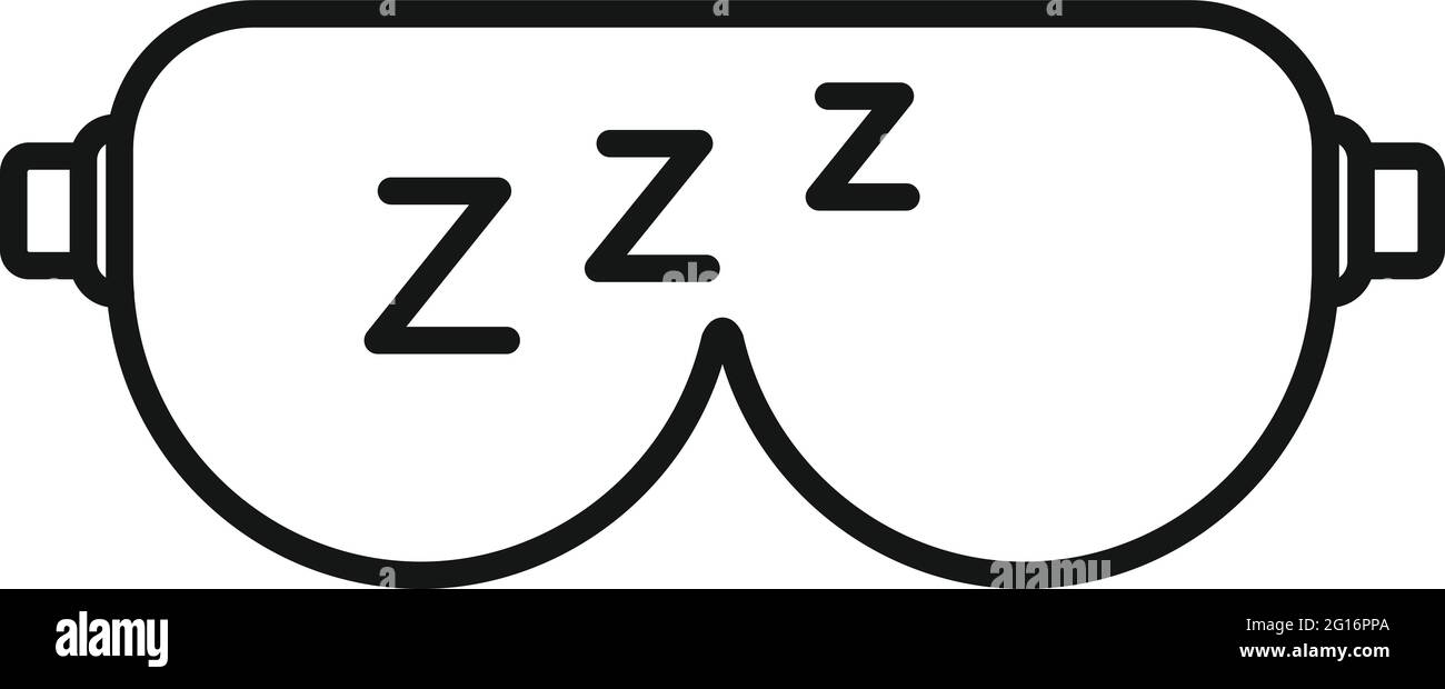 Skizzieren Sie schlafen Maskensymbol, Stil Stock Vektor