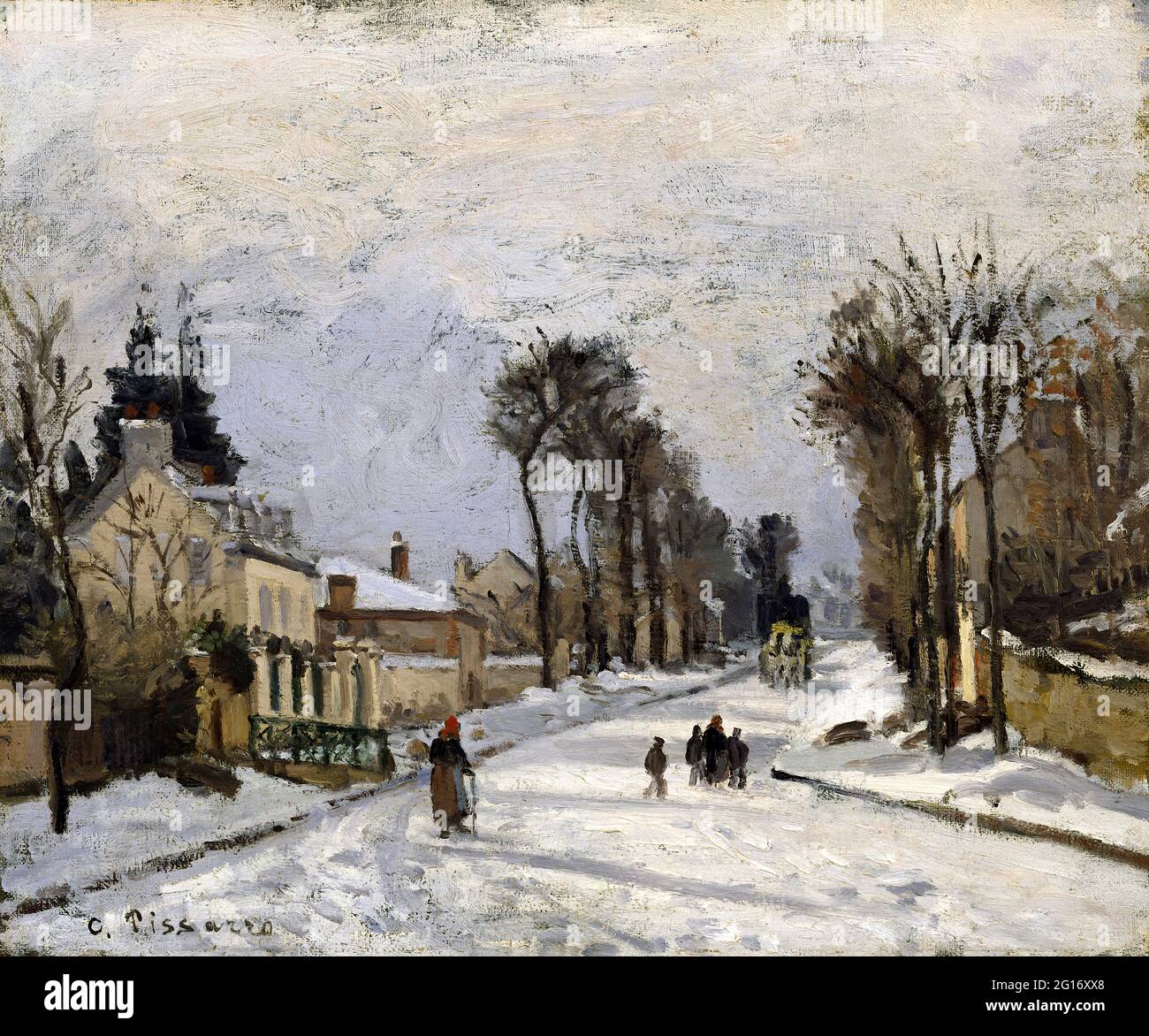 Camille Pissarro - Route nach Versailles Louveciennes Stockfoto