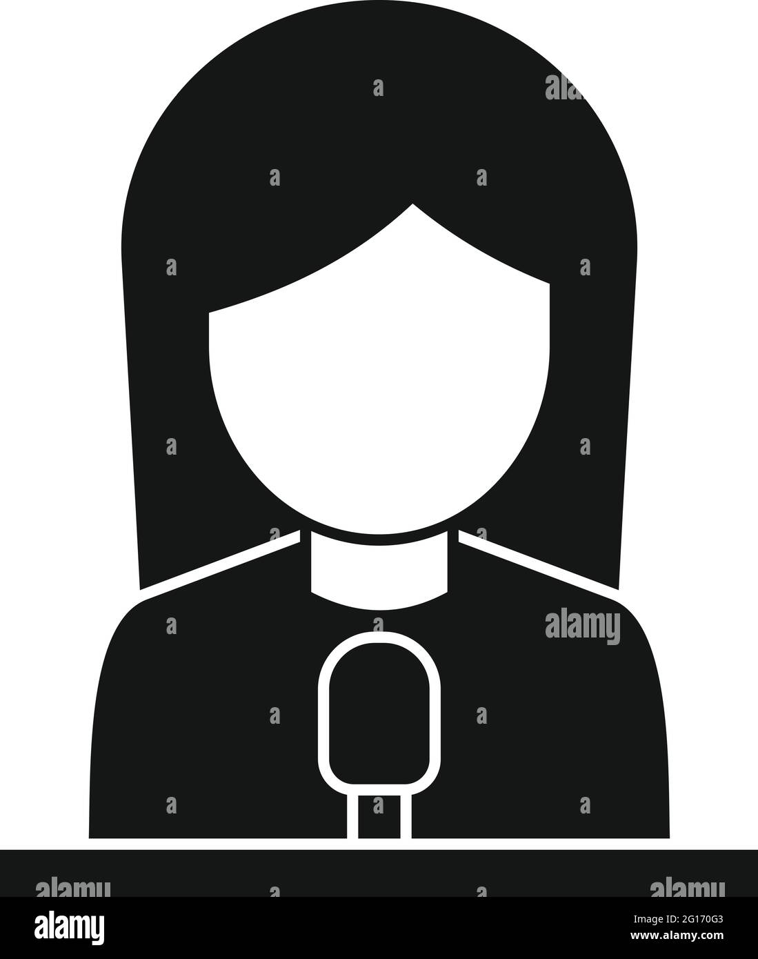 Podcast-Gastsymbol, einfacher Stil Stock Vektor