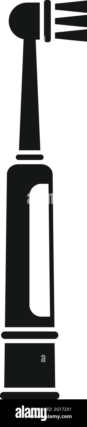 Symbol für den Schutz der elektrischen Zahnbürste, einfacher Stil Stock Vektor