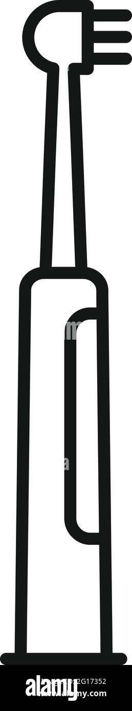 Symbol für den Schutz der elektrischen Zahnbürste, umreiß den Stil Stock Vektor