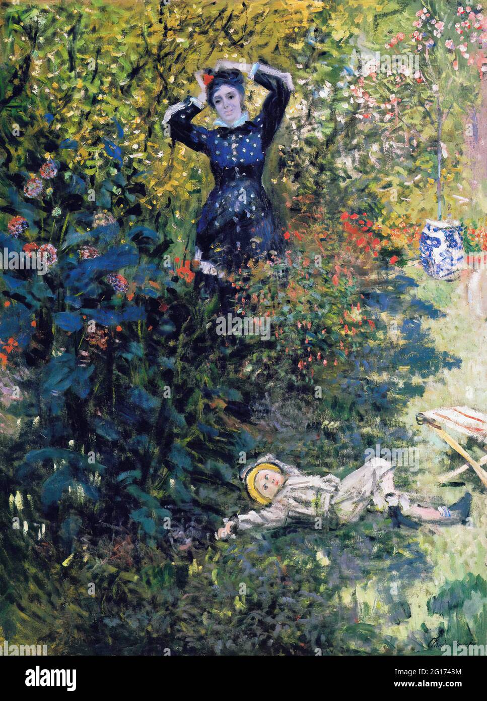 Claude Monet - Camille Jean Monet Garden Argenteuil 1873 Stockfoto