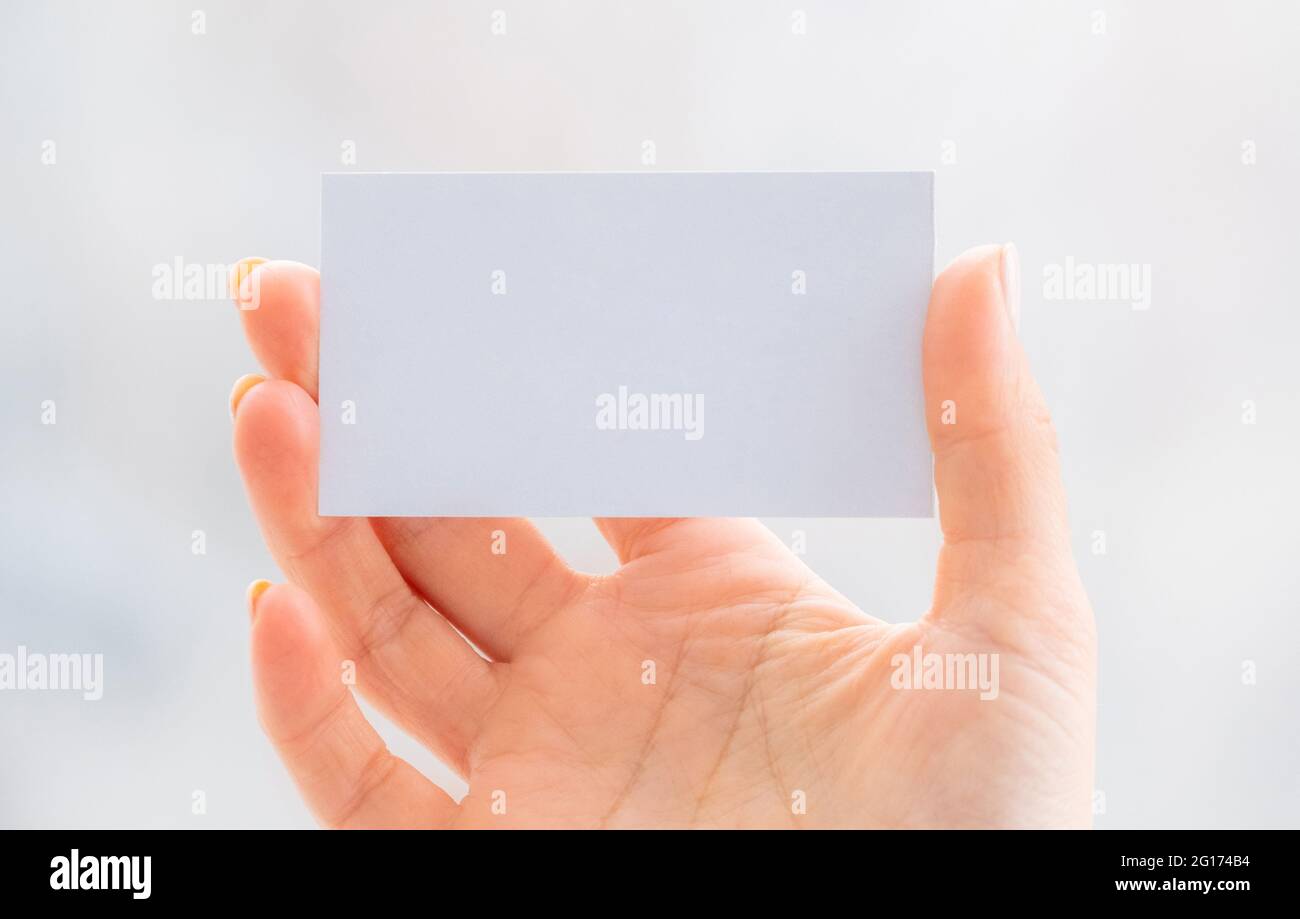 Leere Visitenkarte Stockfoto