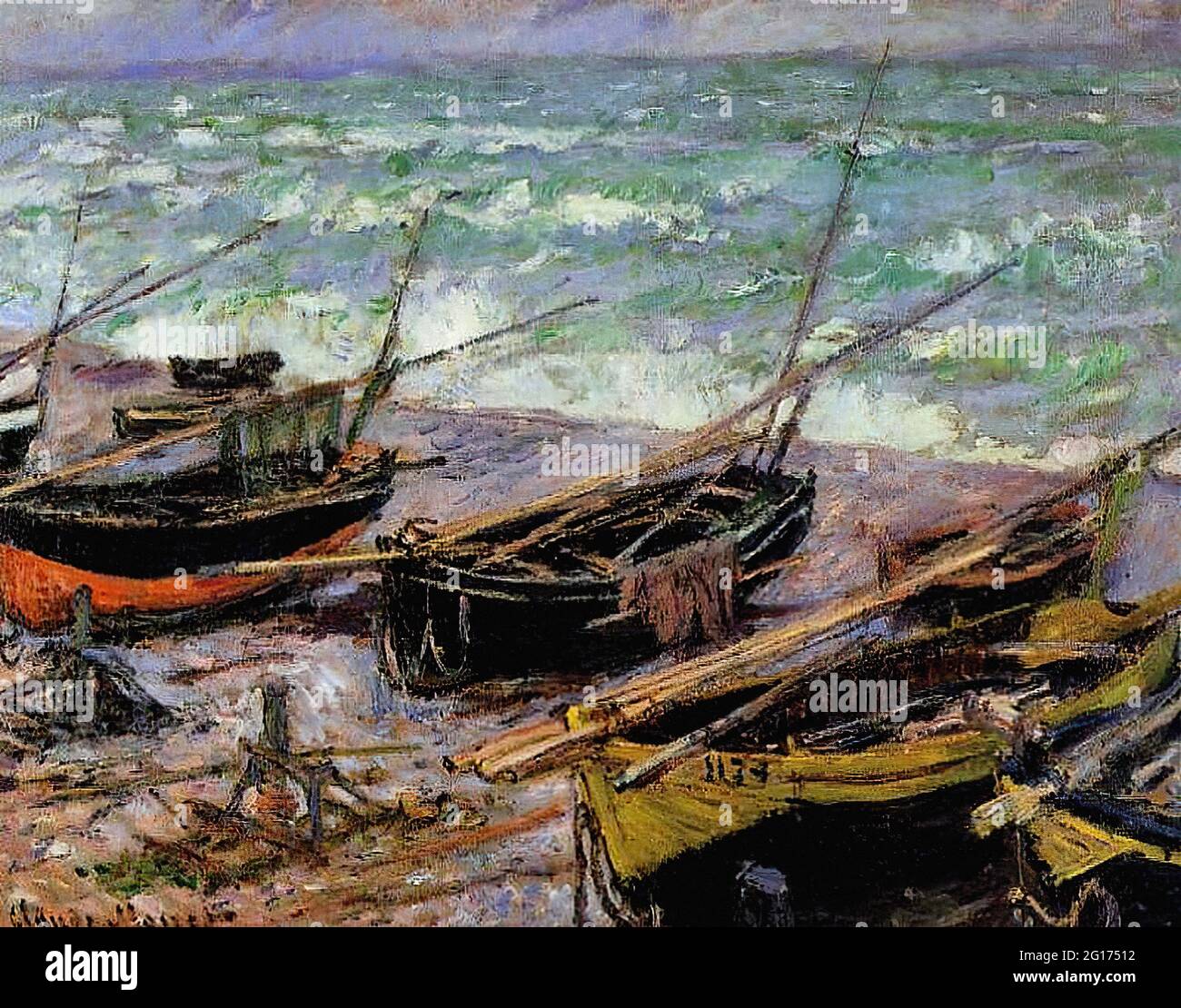 Claude Monet - Fischerboote 1885 Stockfoto