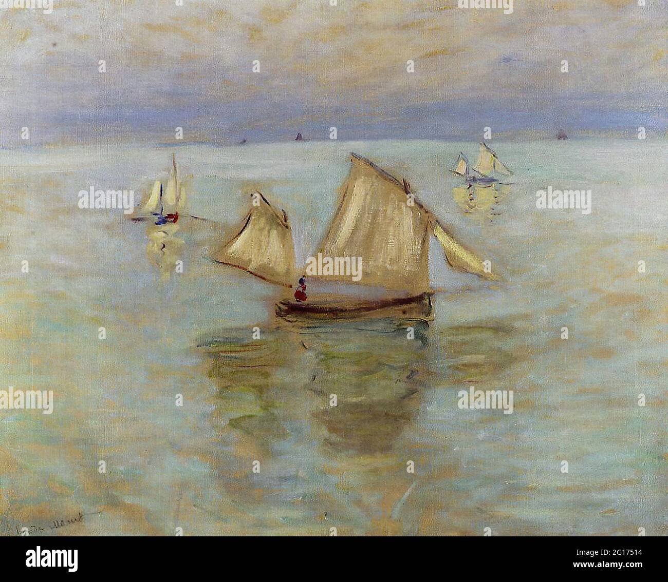Claude Monet - Fischerboote Pourville 1882 Stockfoto