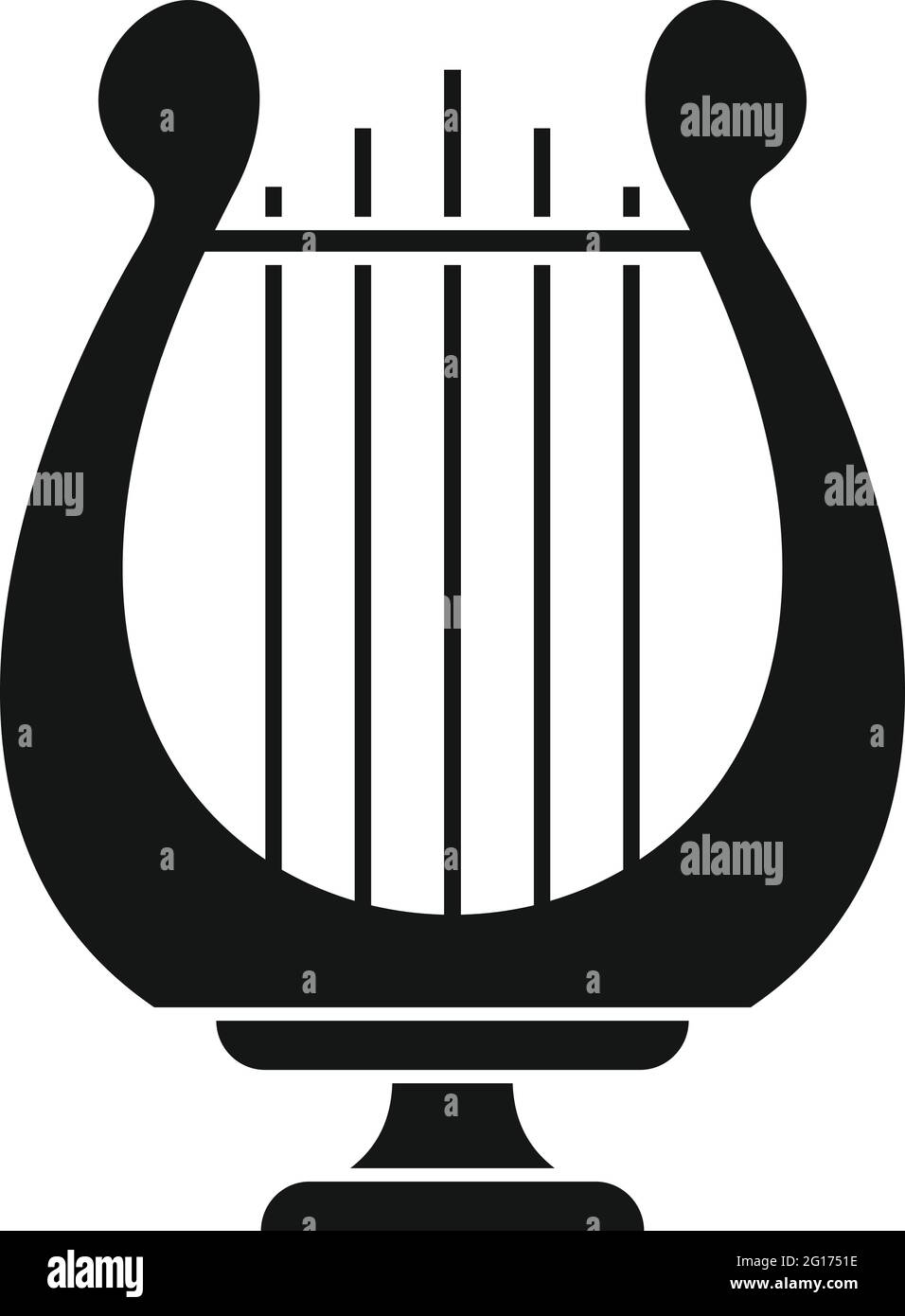 Harfenleier-Symbol, einfacher Stil Stock Vektor