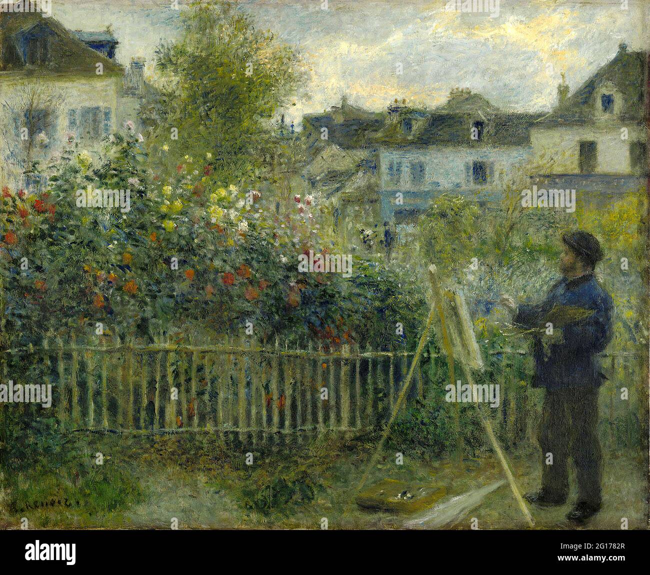 malerei in seinem garten in argenteuil Fotos und Bildmaterial