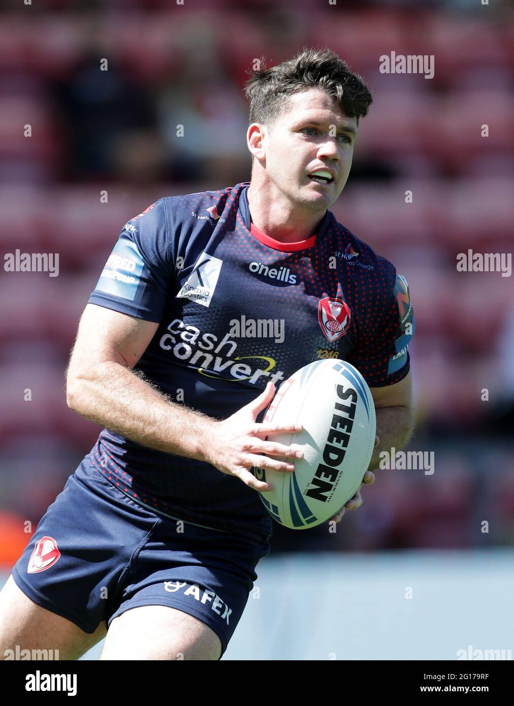 St Helens' Lachlan Coote während des Halbfinalmatches des Betfred Challenge Cup im Leigh Sports Village, Manchester. Bilddatum: Samstag, 5. Juni 2021. Stockfoto