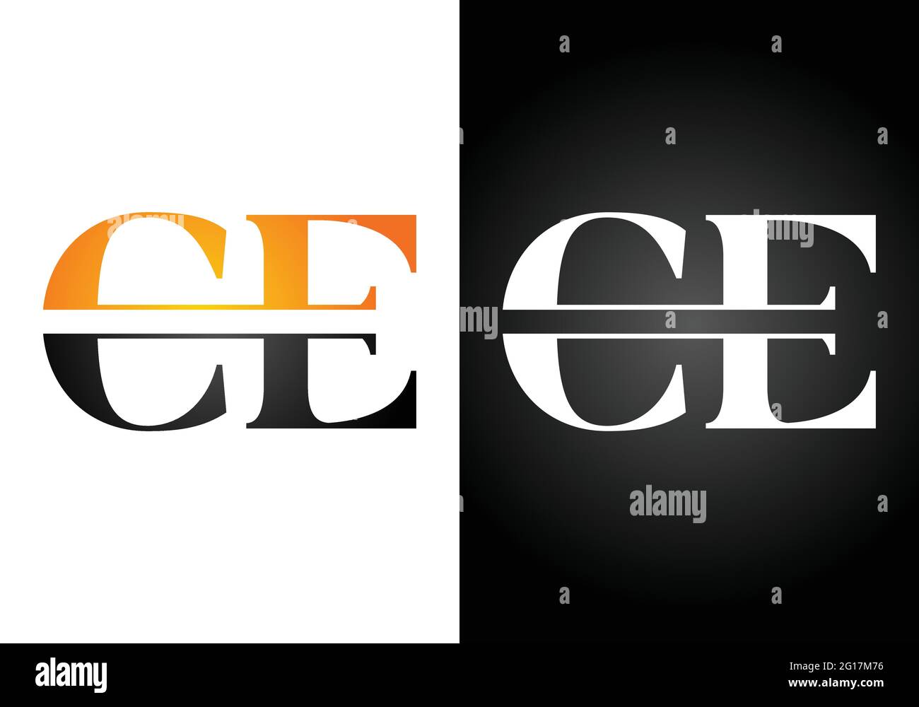 Initial Monogram Letter C E Logo Design Vektor-Vorlage. C E Letter Logo Design Stock Vektor