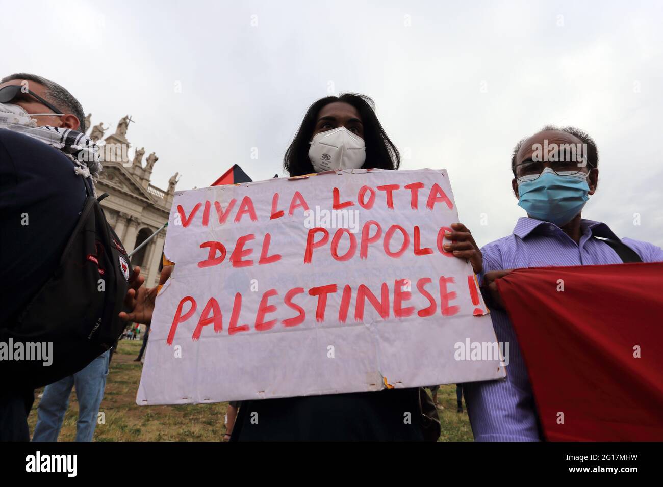 Rom Italien. 5. Juni 2021. Demonstration für das freie Palästina und Jerusalem als Hauptstadt. Kredit: Antonio Nardelli / Alamy Live Nachrichten Stockfoto