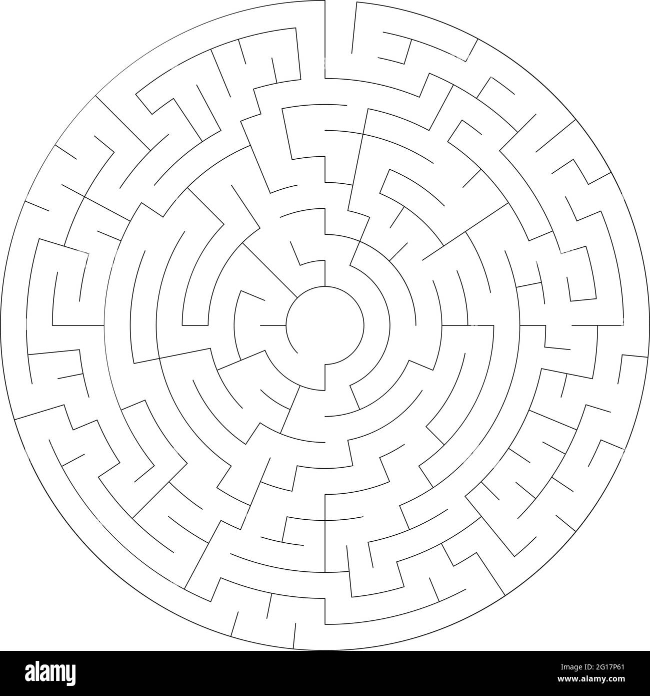 Lösbare Labyrinth Labyrinth-Vektor-Ilustration – Stock-Vektor-Illustration, Clip-Art-Grafiken Stock Vektor