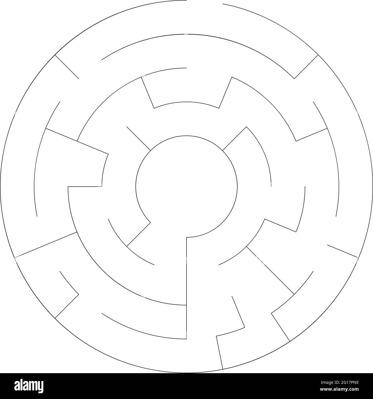 Lösbare Labyrinth Labyrinth-Vektor-Ilustration – Stock-Vektor-Illustration, Clip-Art-Grafiken Stock Vektor