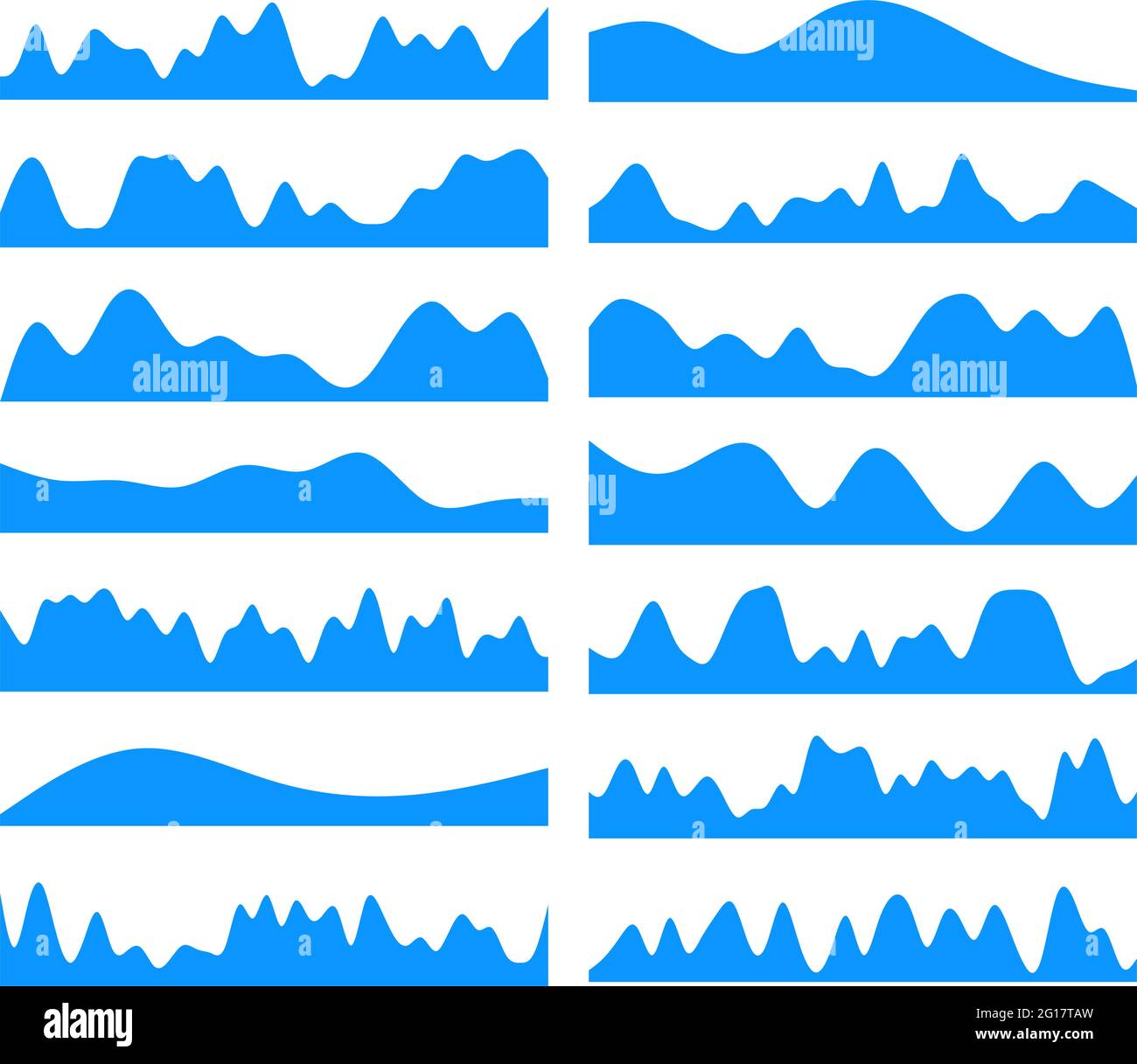 Wellenförmige, winkende Silhouette Vektorgrafik – Stock Vektorgrafik, Clip-Art Grafiken Stock Vektor