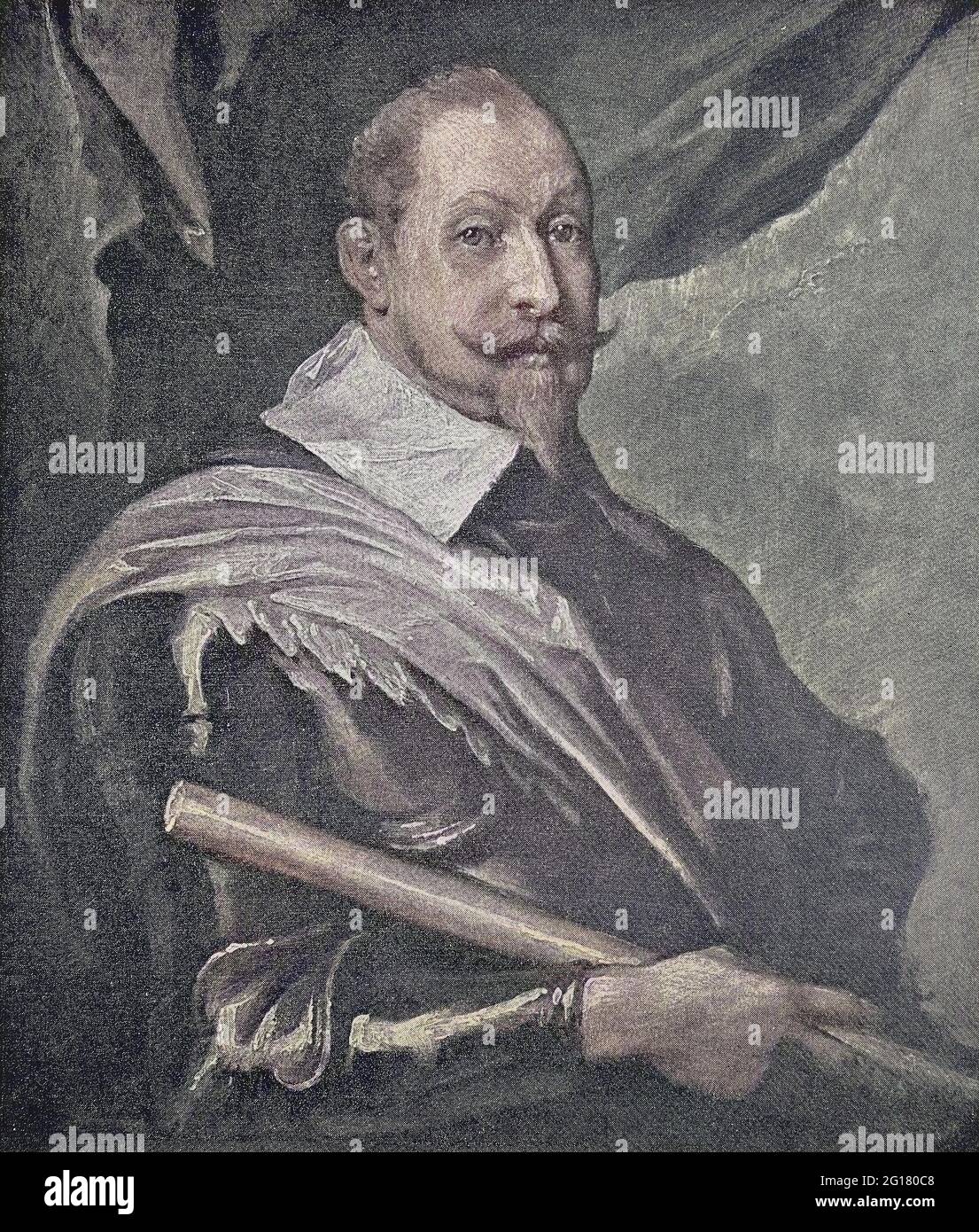 Gustav II Adolf, 19. Dezember 1594 - 16. November 1632, abstammend aus der Wasa-Herrscherfamilie, war von 1611 bis 1632 König von Schweden und eine der wichtigsten Persönlichkeiten der schwedischen Geschichte und des Dreißigjährigen Krieges. Gemälde von Anton van Dyck / Gustav II. Adolf, 19. Dezember 1594 - 16. November 1632, entstammte dem Herrschergeschecht der Wasa, war von 1611 bis 1632 König von Schweden und eine der wichtigsten Figuren der schweidischen Geschichte und des dreißigjährigen Krieges. Gemälde von Anton van Dyck, historisch, digital verbesserte Reproduktion eines Originals aus dem 19. Jahrhundert / digital Stockfoto