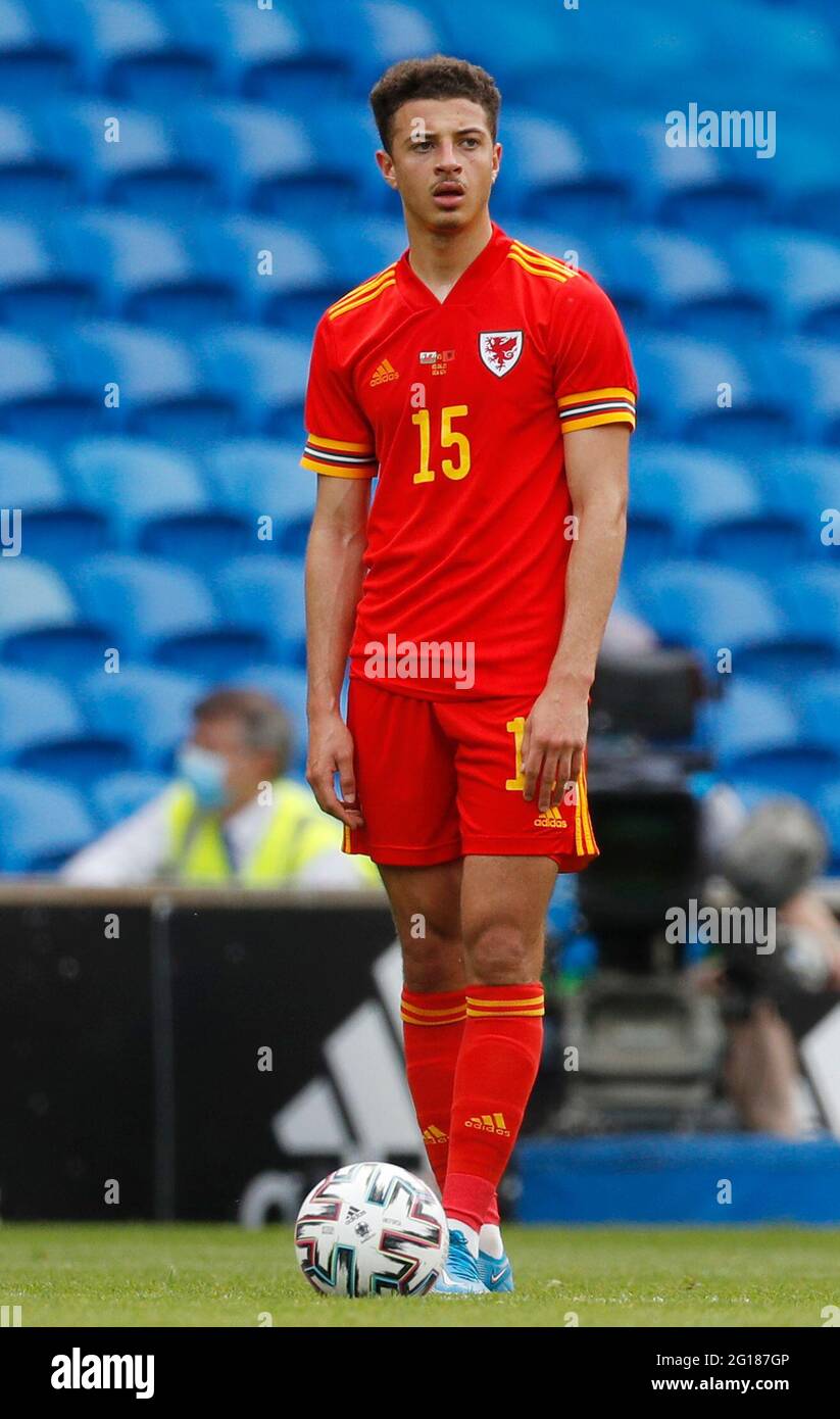 Cardiff, Wales, 5. Juni 2021. Ethan Ampadu aus Wales während des Internationalen Fußballfreundschaftsspiel im Cardiff City Stadium, Cardiff. Bildnachweis sollte lauten: Darren Staples / Sportimage Stockfoto