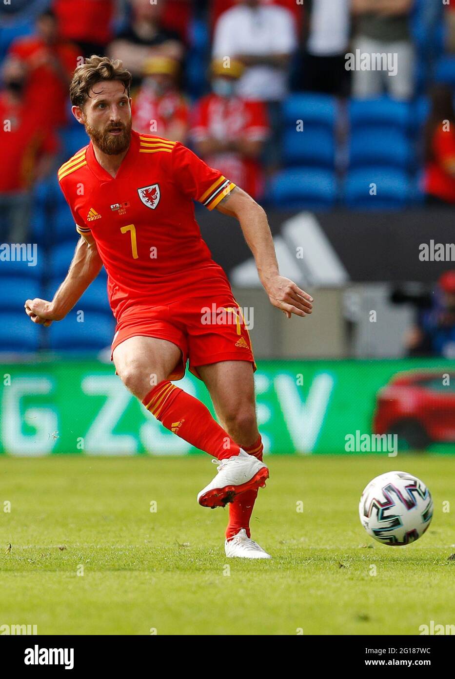 Cardiff, Wales, 5. Juni 2021. Joe Allen aus Wales während des Internationalen Fußballfreundschaftsspiel im Cardiff City Stadium, Cardiff. Bildnachweis sollte lauten: Darren Staples / Sportimage Stockfoto