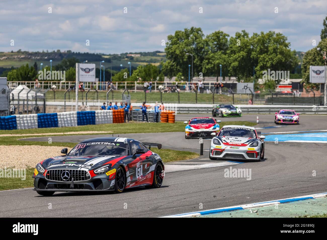 67 DE MARTIN Alberto (ESP), LOPEZ Marc (ESP), NM Racing Team, Mercedes-AMG GT4, Action beim 3. Lauf des Championnat de France FFSA GT - GT4 France 2021, vom 4. Bis 6. Juni 2021 auf dem Circuit d'Albi, Albi, Frankreich - Foto Marc de Mattia / DPPI Stockfoto