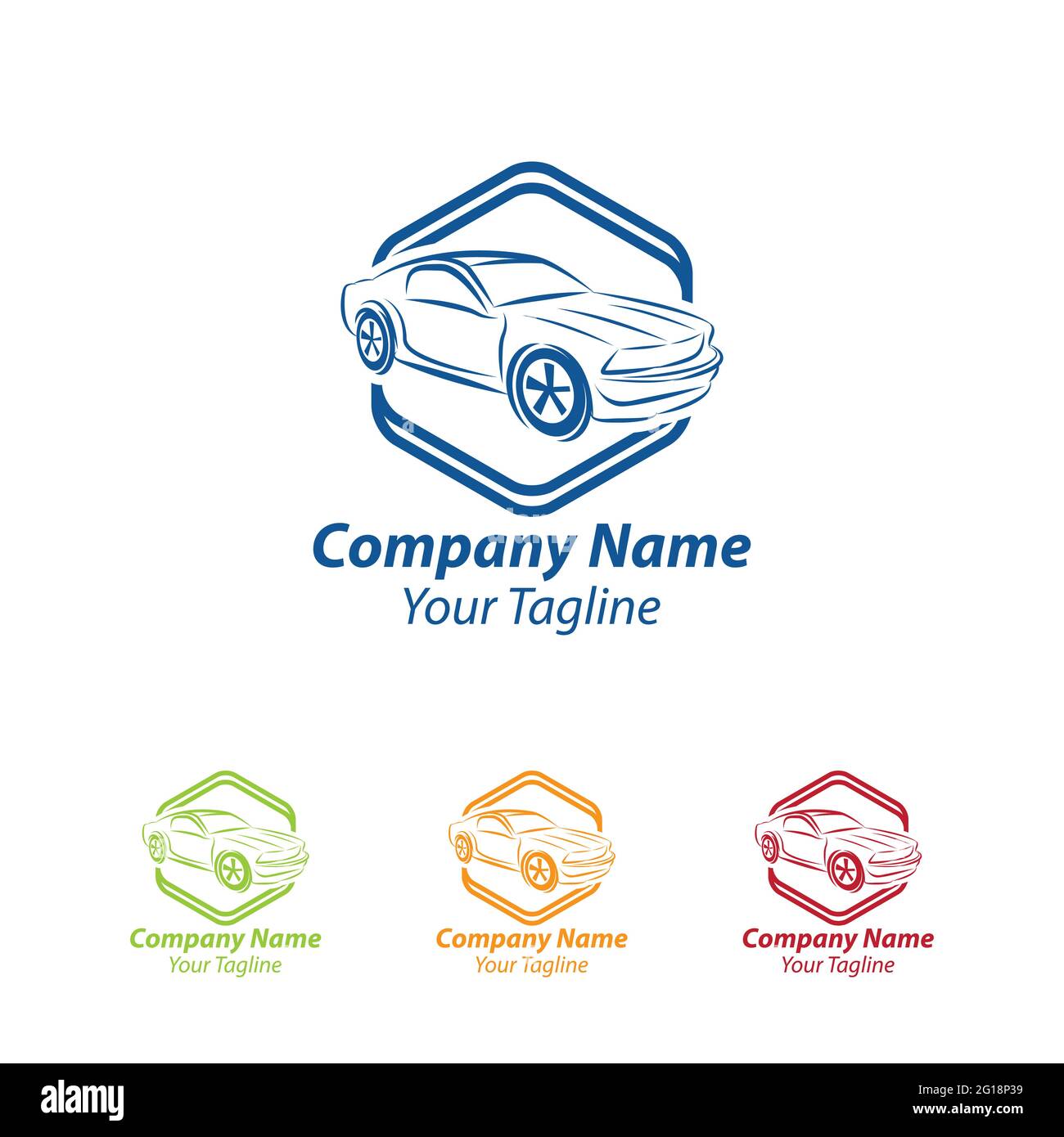 Auto-Logo in einfachen Linie Grafik-Design-Vorlage Vektor.EPS10 Stock Vektor