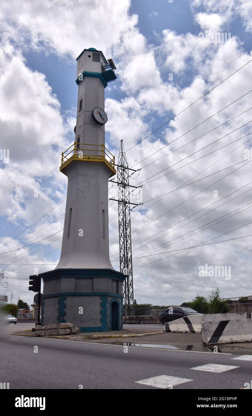 Der Leuchtturm von Port-of-Spain ist ein historisches Wahrzeichen in Trinidad. Es wurde 1842 vom Gouverneur Colonel Sir Henry McLeod erbaut. Stockfoto