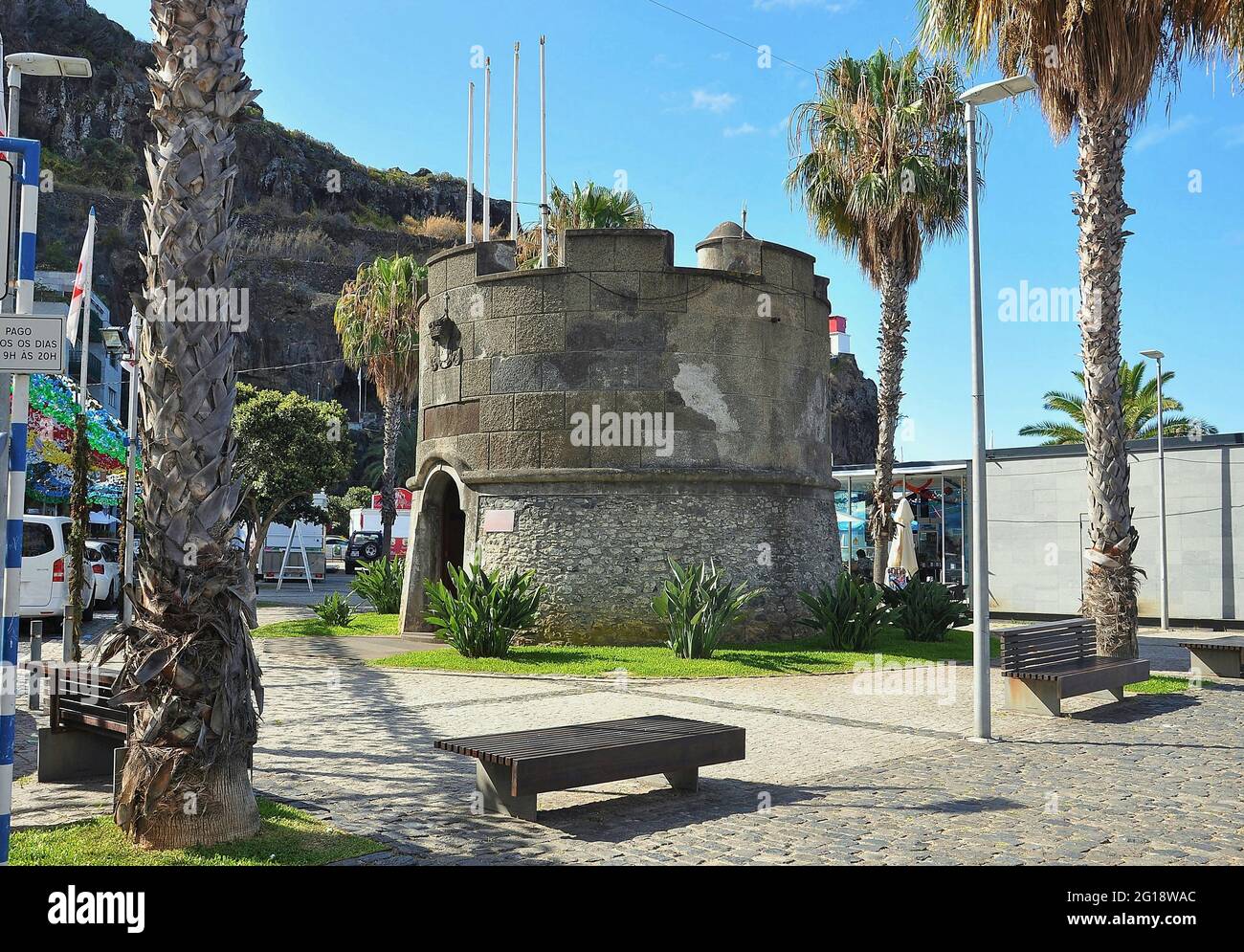 Festung Sao Bento in der Stadt Ribeira Brava Madeira-Portugal Stockfoto