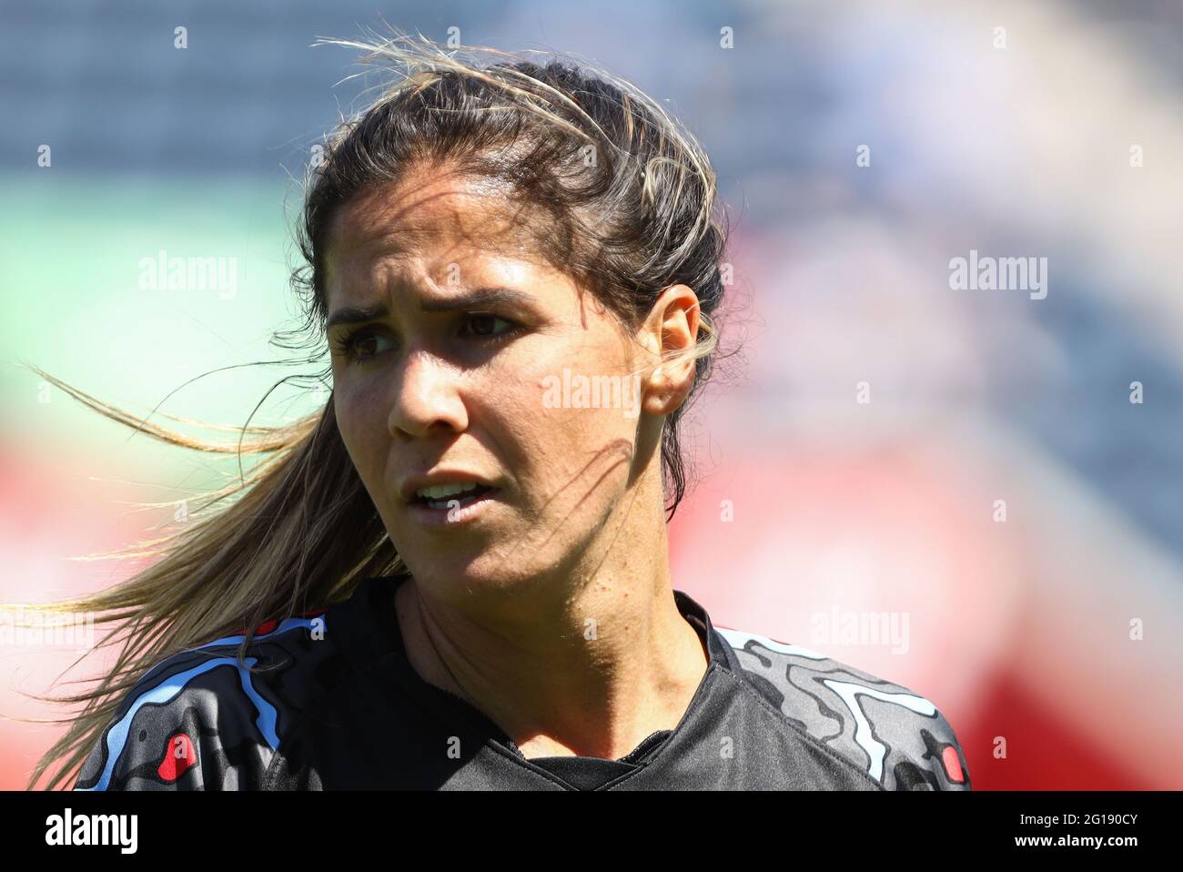 Chicago Red Stars Stürmer Katie Johnson (33) schaut während eines NWSL-Spiels gegen den North Carolina Courage im SeatGeek Stadium, Samstag, 5. Juni 20, auf Stockfoto