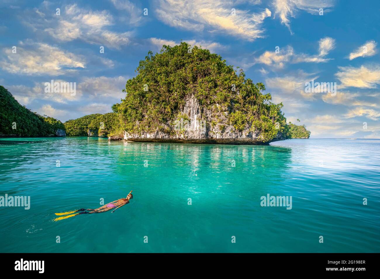 Schnorcheln auf den Inseln von Palau, Mikronesien, Palau Stockfoto