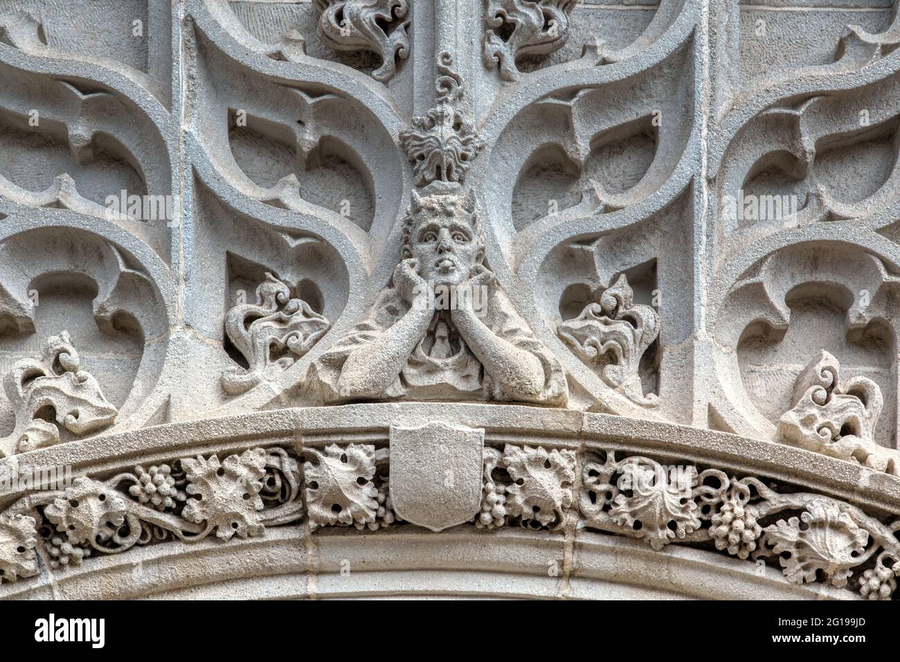 D & H Building, Albany - Broadway at State Street - Fassadendetails Stockfoto