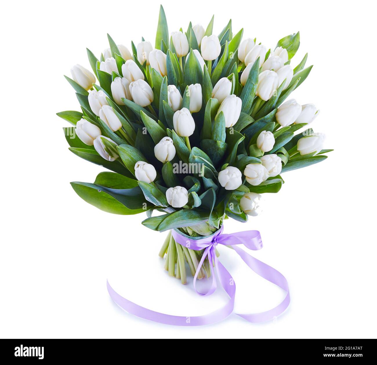 Elegantes Hochzeitsstrauß von Blumen isoliert auf weißem Hintergrund. Großer Strauß von bunten Blumen verschiedener Arten. Florale Komposition. Stockfoto