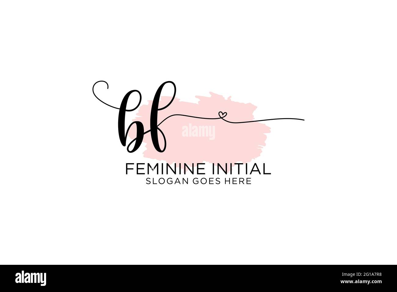 BF Beauty Monogramm und elegantes Logo Design Handschrift Logo der ersten Unterschrift, Hochzeit, Mode, Blumen und botanische mit kreativen Vorlage. Stock Vektor