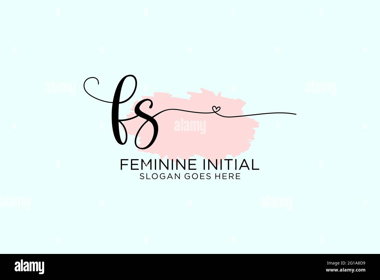 FS Schönheit Monogramm und eleganten Logo-Design Handschrift Logo der ersten Signatur, Hochzeit, Mode, Blumen und botanische mit kreativen Vorlage. Stock Vektor