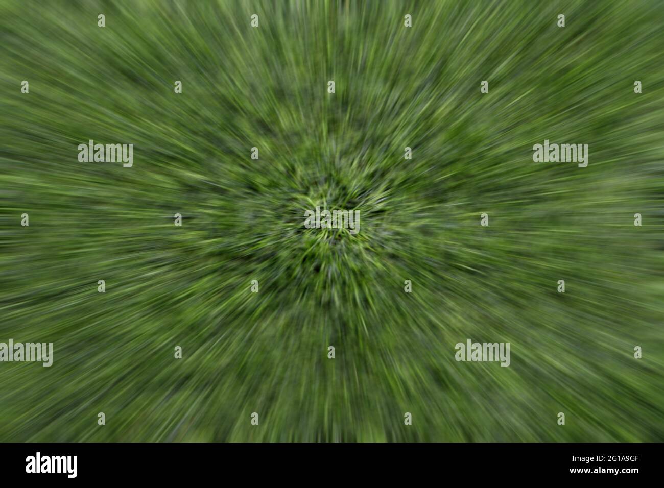 Grüne Farbe Hintergrund, Zoom-Effekt von Kunststoff-Kunstrasen auf dem Schulhof Stockfoto