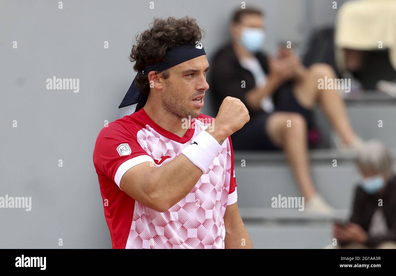 Marco Cecchinato von Italien während des 7. Tages der French Open 2021, Grand Slam Tennisturnier am 5. Juni 2021 im Roland-Garros Stadion in Paris, Frankreich - Foto Jean Catuffe / DPPI / LiveMedia Stockfoto