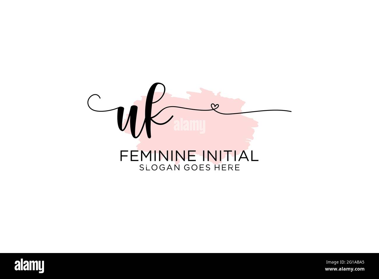 UK Beauty Monogramm und elegantes Logo Design Handschrift Logo der ersten Unterschrift, Hochzeit, Mode, Blumen und botanische mit kreativen Vorlage. Stock Vektor