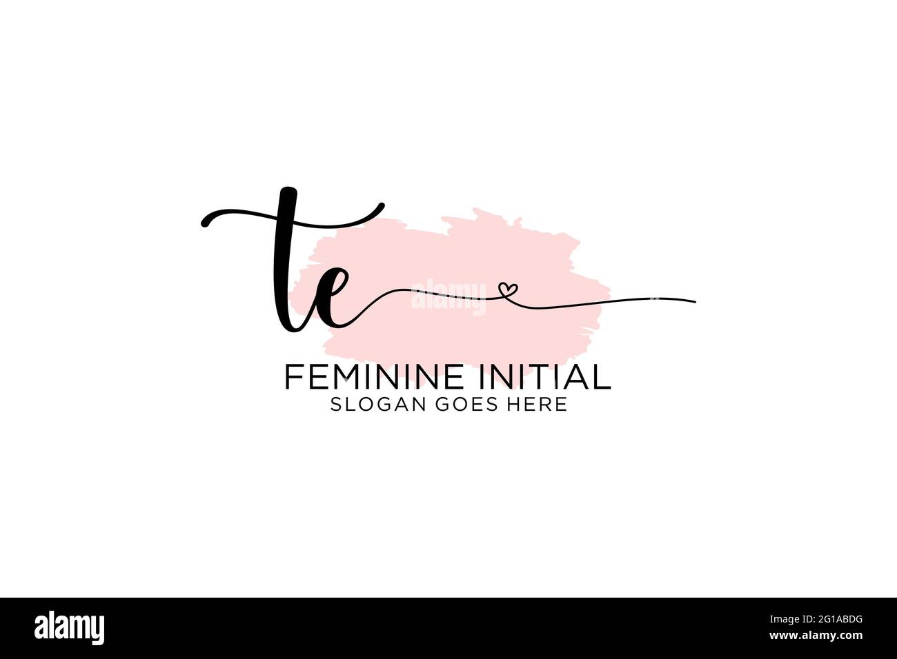 TE Beauty Monogramm und elegantes Logo Design Handschrift Logo der ersten Signatur, Hochzeit, Mode, Blumen und botanische mit kreativen Vorlage. Stock Vektor