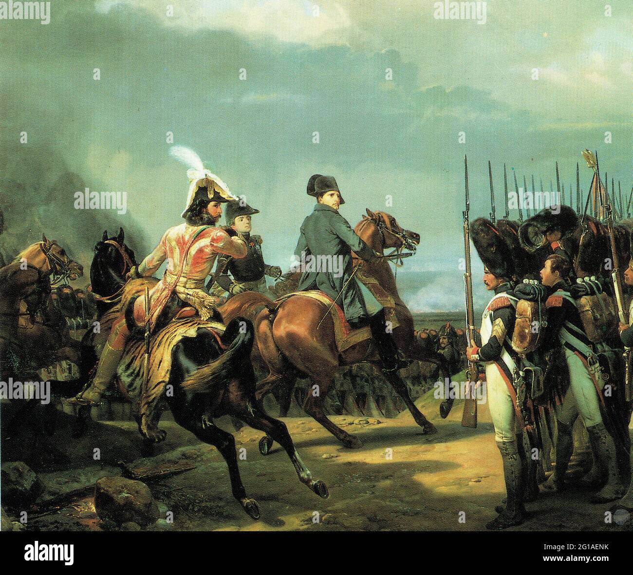Napoléon et Murat à la bataille d'Iéna Stockfoto