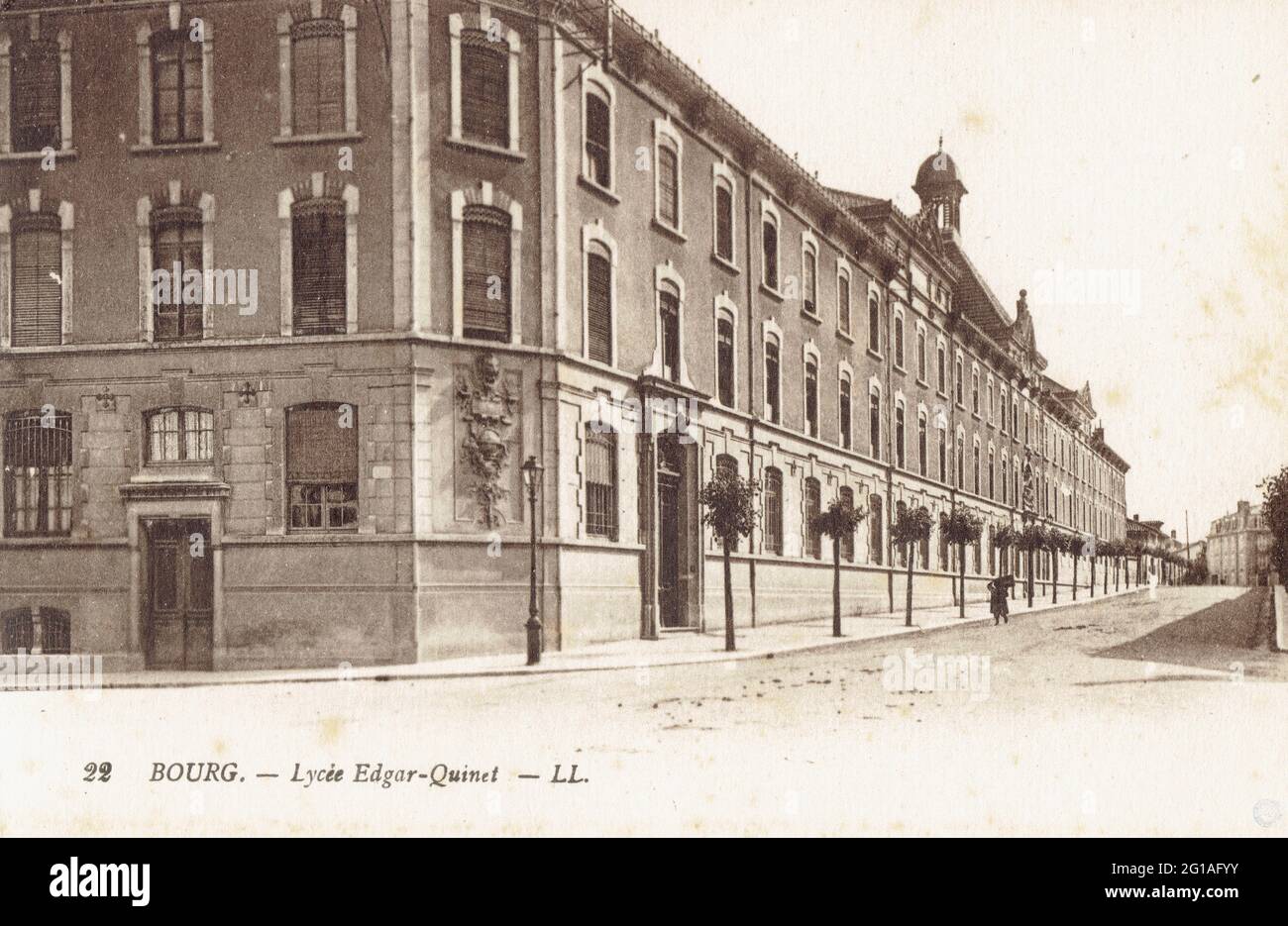 Bourg ancien lycée Quinet, lycée Marcelle Pardé Stockfoto