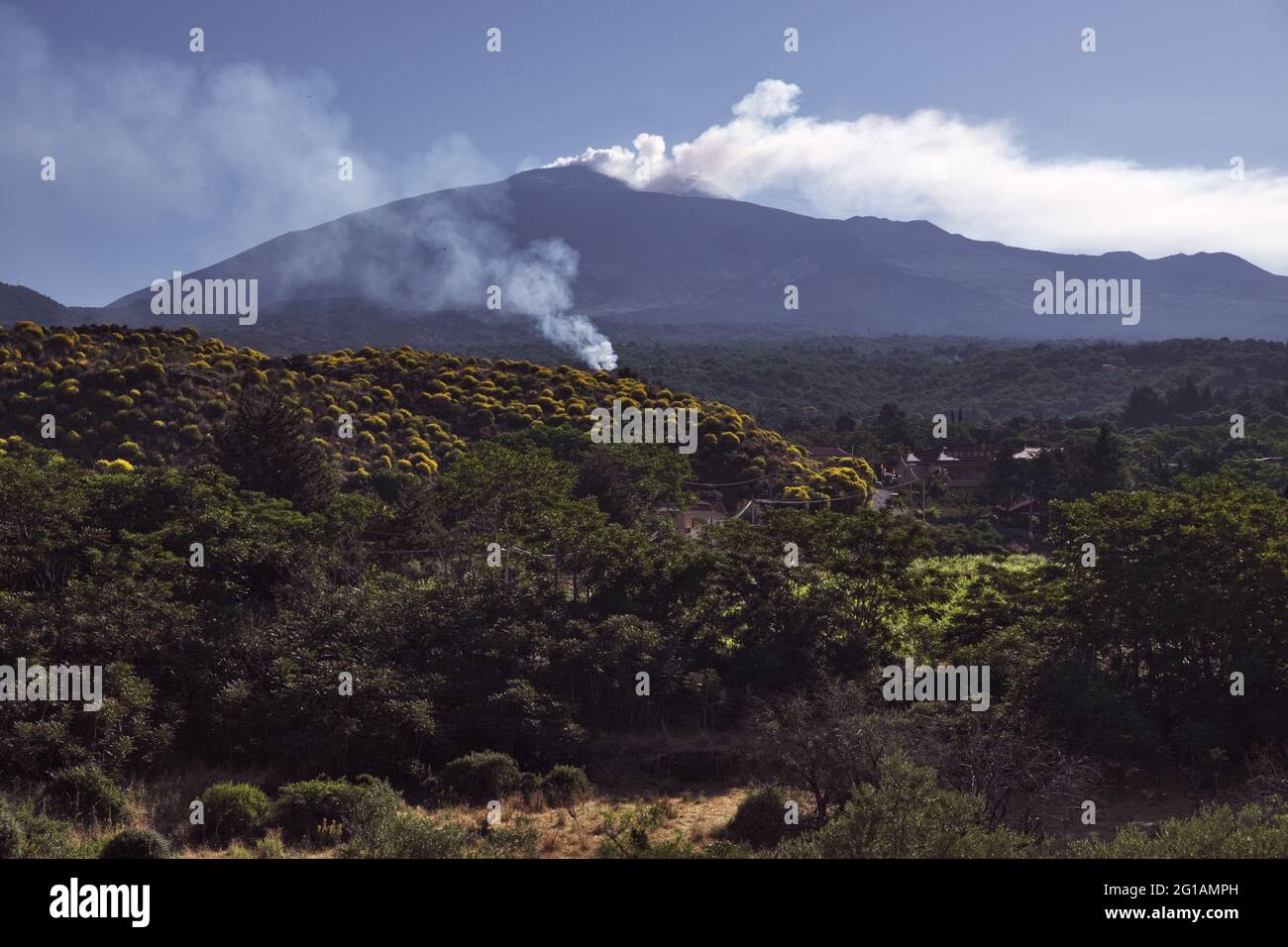 Vulkan Ätna in Sizilien Wahrzeichen der Natur Stockfoto