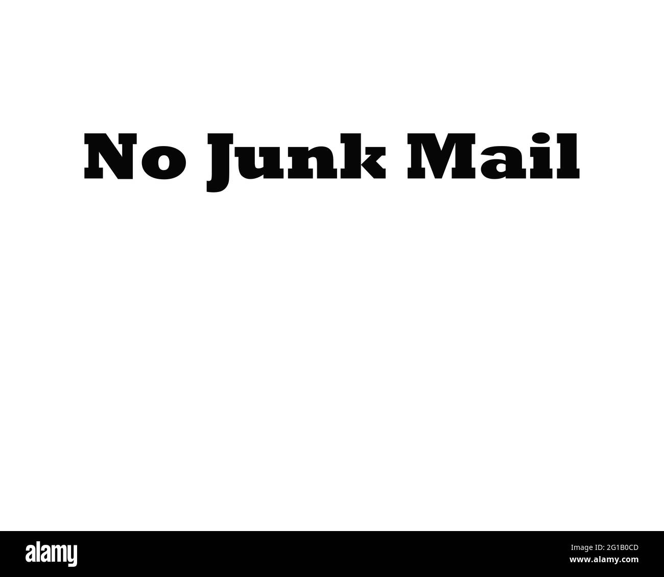 Werbung Junk Spam Verbot Werbung Stockfoto