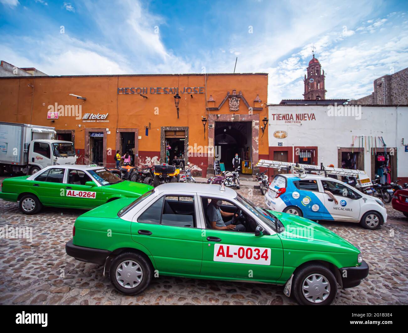 Blick auf die Straße von San Miguel de Allende Stockfoto