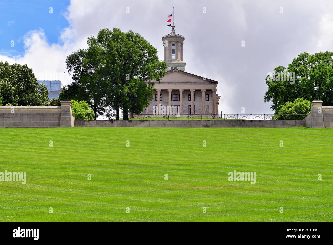 Nashville, Tennessee, USA. Das Tennessee State Capitol Building wurde zwischen 1845 und 1859 erbaut und im neoklassizistischem Stil erbaut. Stockfoto