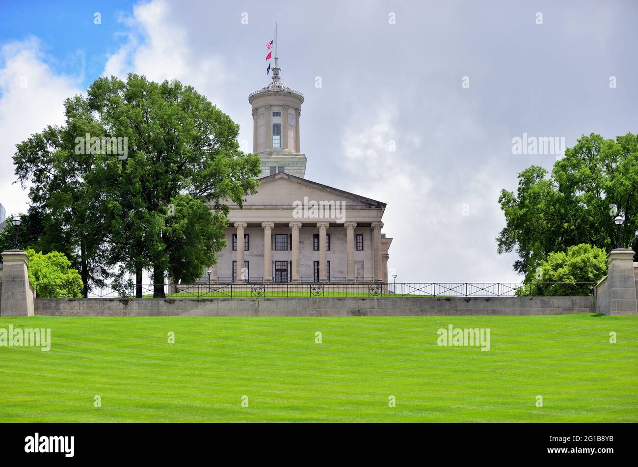 Nashville, Tennessee, USA. Das Tennessee State Capitol Building wurde zwischen 1845 und 1859 erbaut und im neoklassizistischem Stil erbaut. Stockfoto