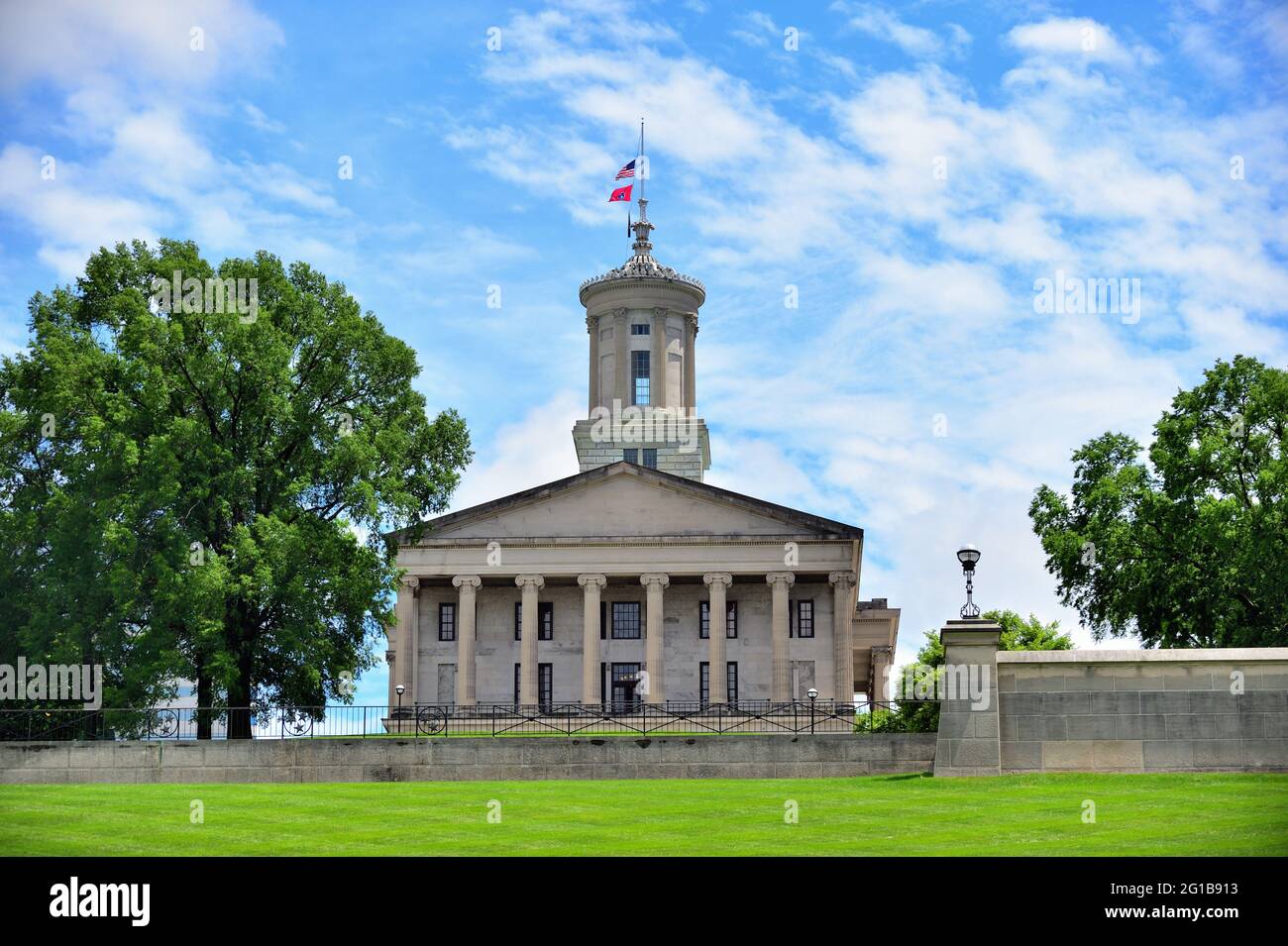 Nashville, Tennessee, USA. Das Tennessee State Capitol Building wurde zwischen 1845 und 1859 erbaut und im neoklassizistischem Stil erbaut. Stockfoto