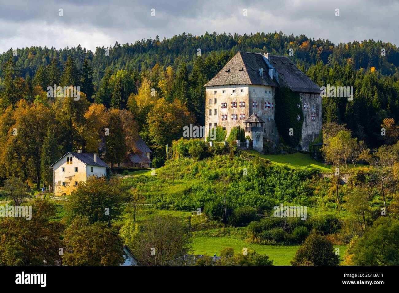 Schloss Moosburg in Kärnten, Österreich Stockfoto