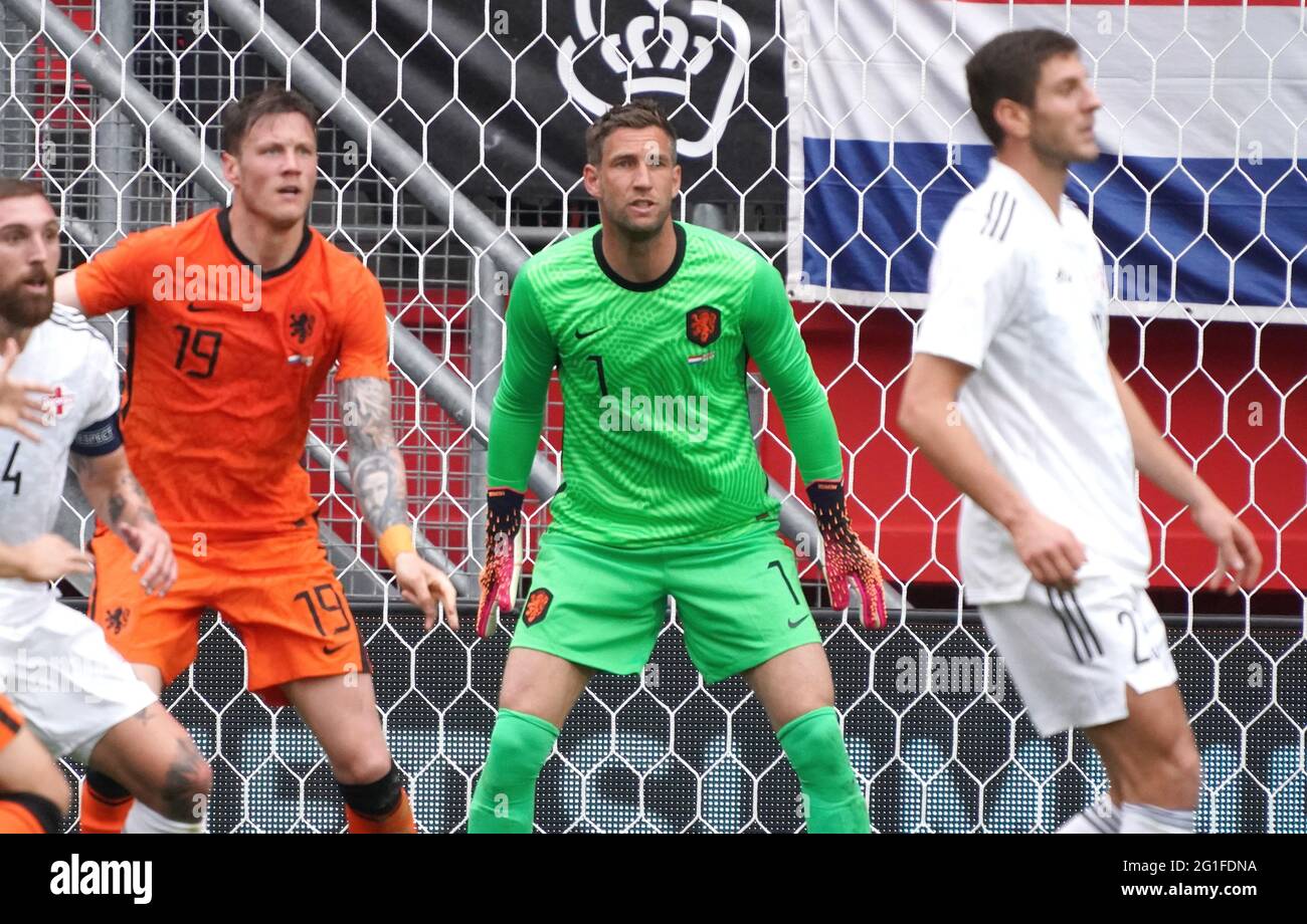 Maarten Stekelenburg beim Freundschaftsspiel Niederlande gegen Georgien am 6. Juni 2021 im FC Twente Stadion in Enschede, Niederlande Foto von SCS/Soenar Chamid/AFLO (HOLLAND OUT) Stockfoto