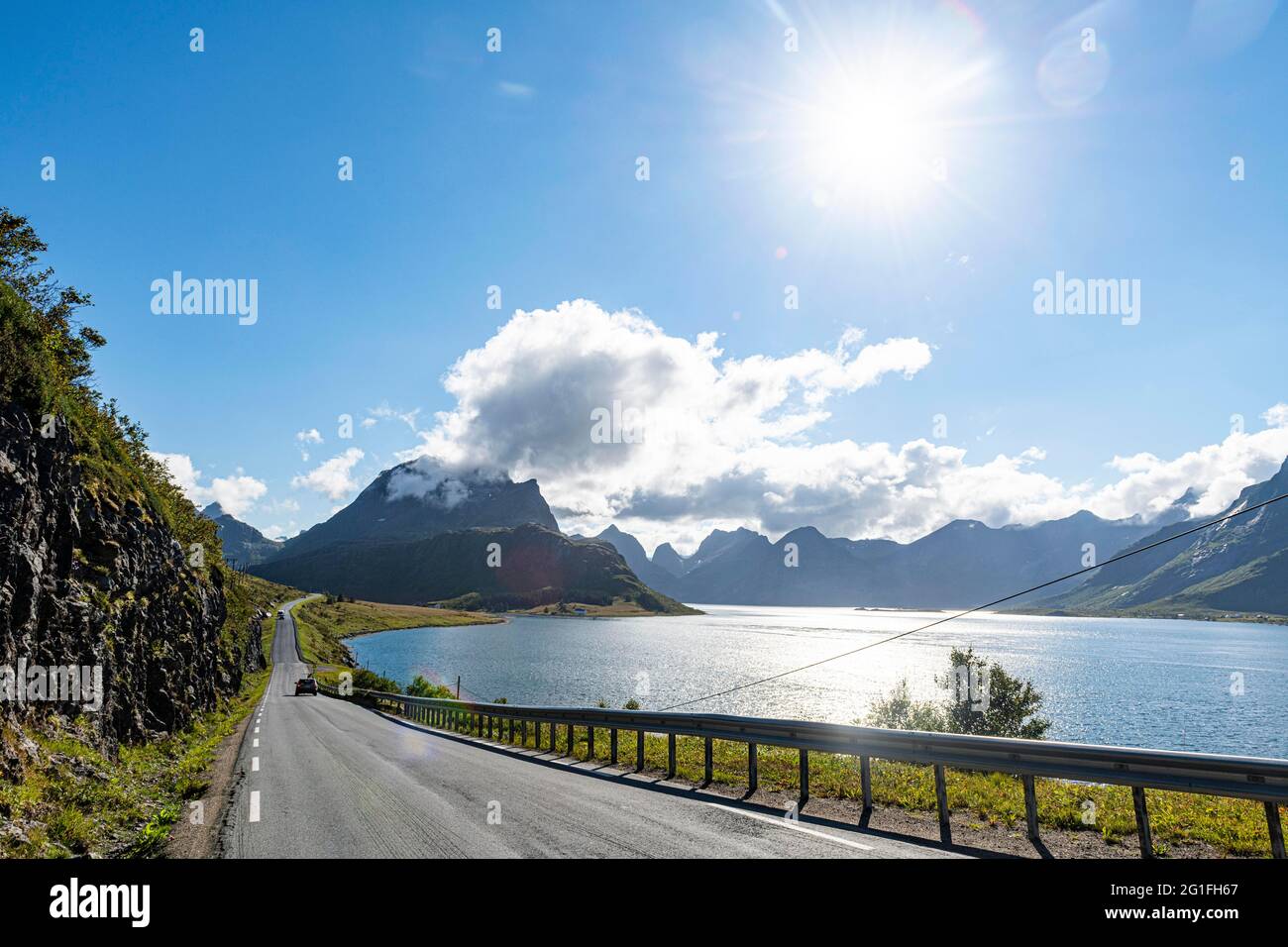 Bergkulisse der Lofoten, Norwegen Stockfoto