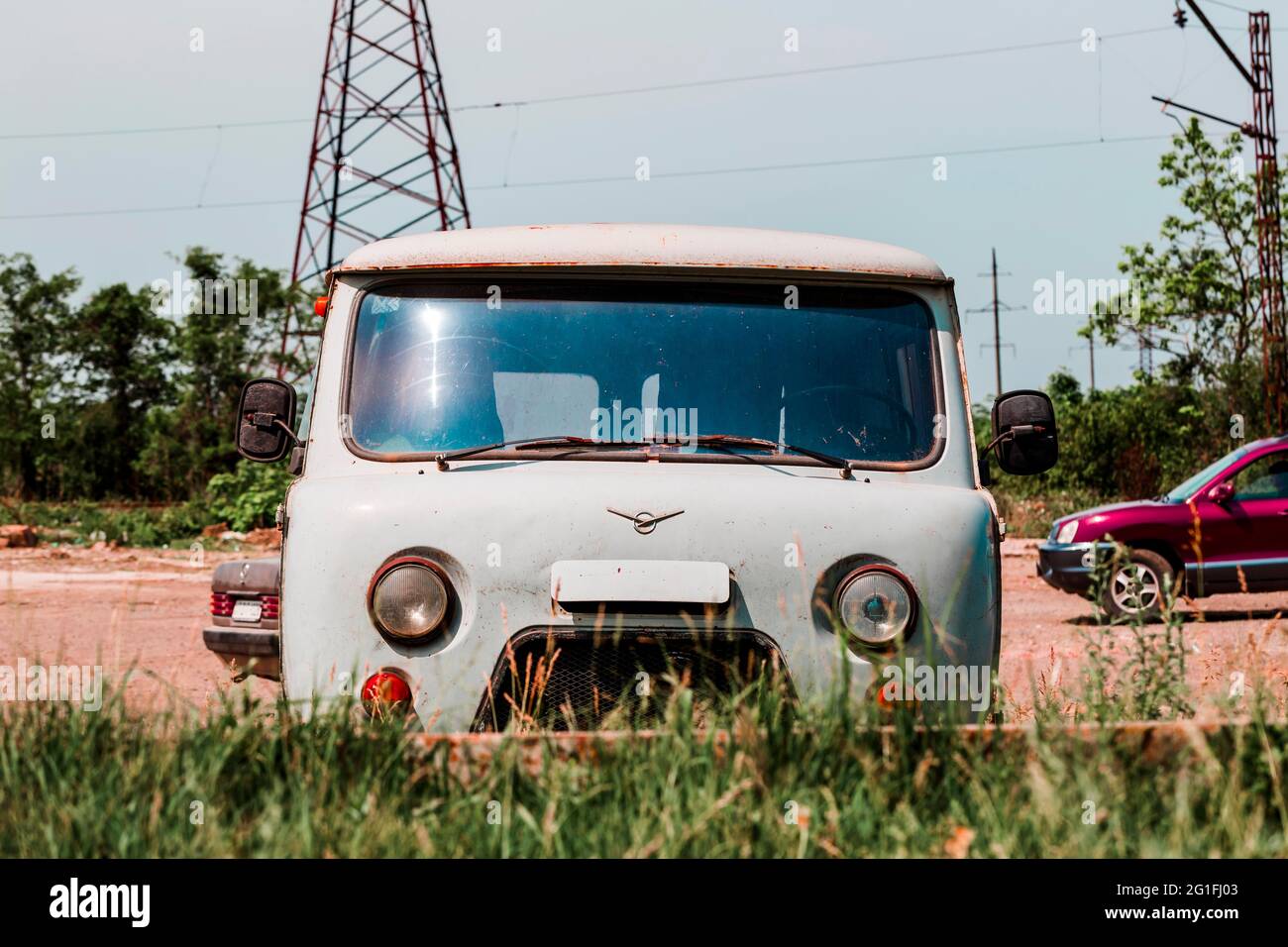 Vintage Bus, Georgia Stockfoto