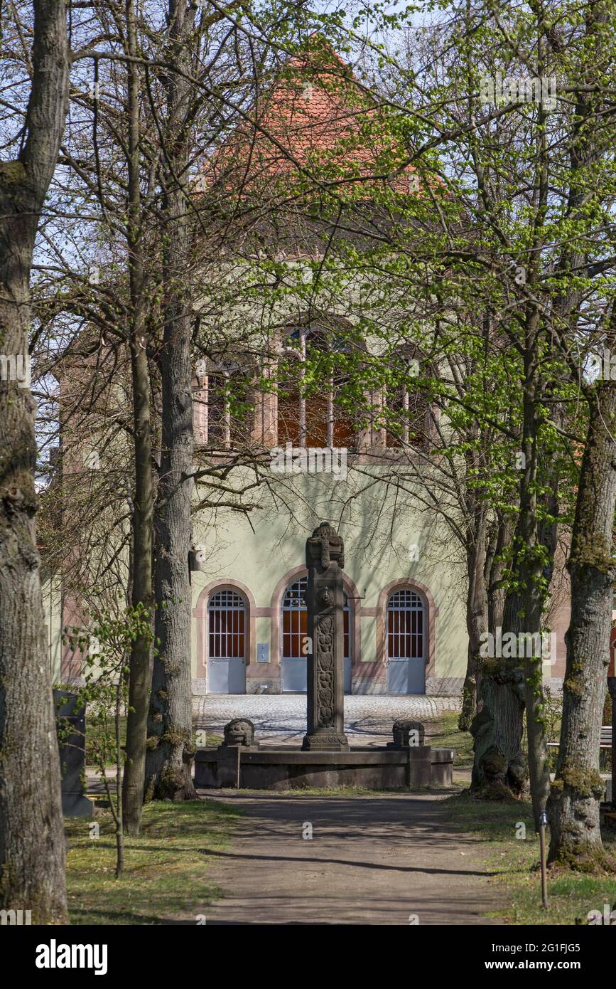 Trauerhalle des Neuen Jüdischen Friedhofs, Nürnberg, Mittelfranken, Bayern, Deutschland Stockfoto