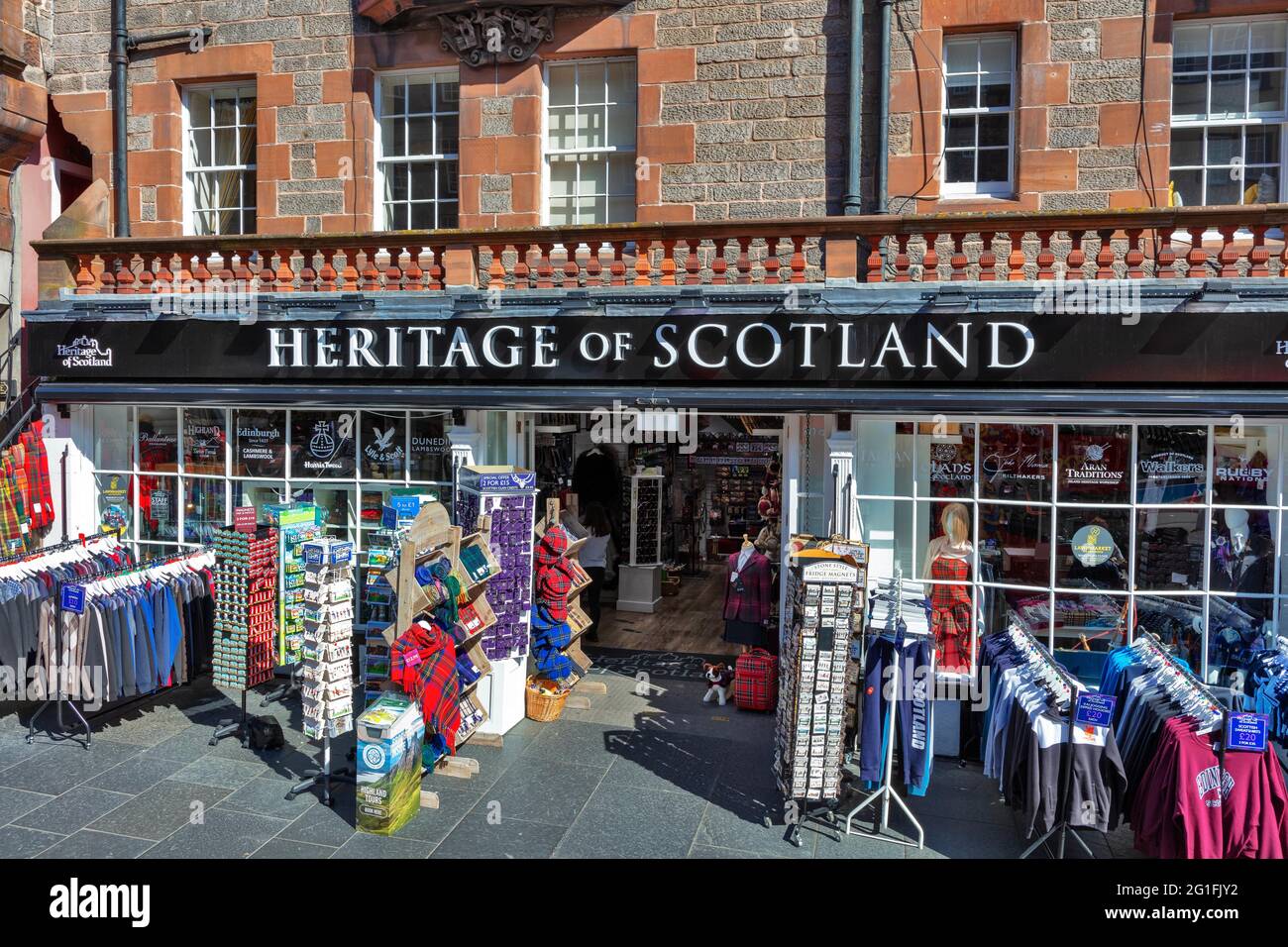 Traditioneller Souvenirladen, Edinburgh, Schottland, Großbritannien, Vereinigtes Königreich Stockfoto